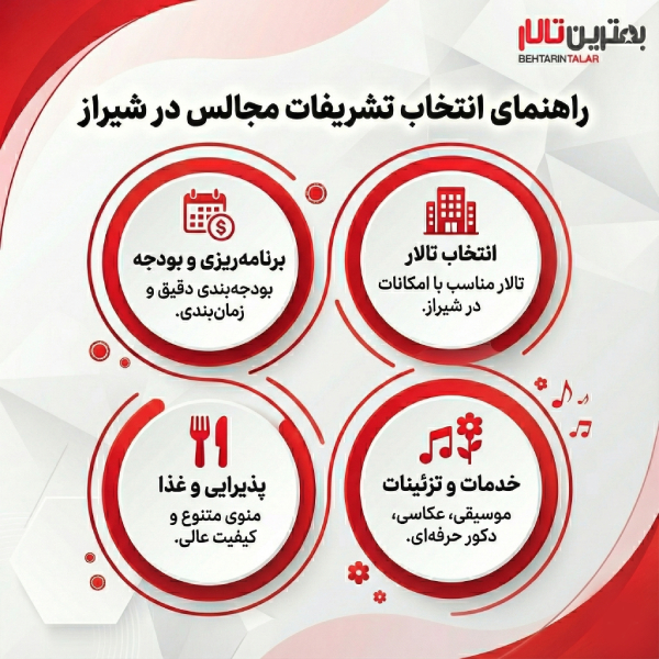 ویژگی های بهترین تشریفات مجالس در شیراز