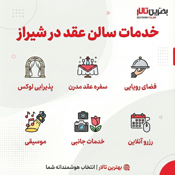 10 تا از بهترین سالن عقد در شیراز را بشناسید!