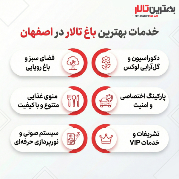 10 تا از بهترین باغ تالار اصفهان را بشناسید!