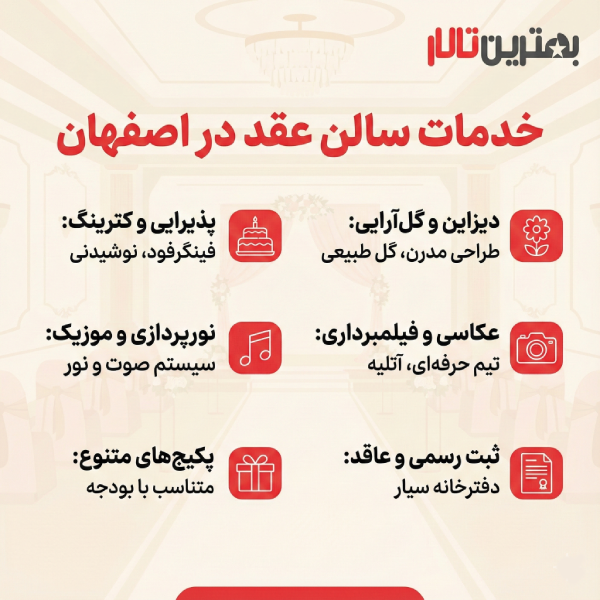 10 تا از بهترین سالن عقد در اصفهان را بشناسید!