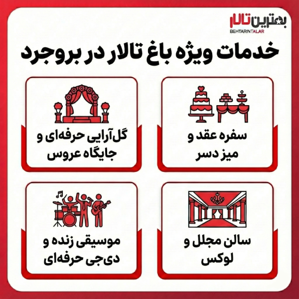 لیست معرفی بهترین باغ تالار در بروجرد+ شماره تماس